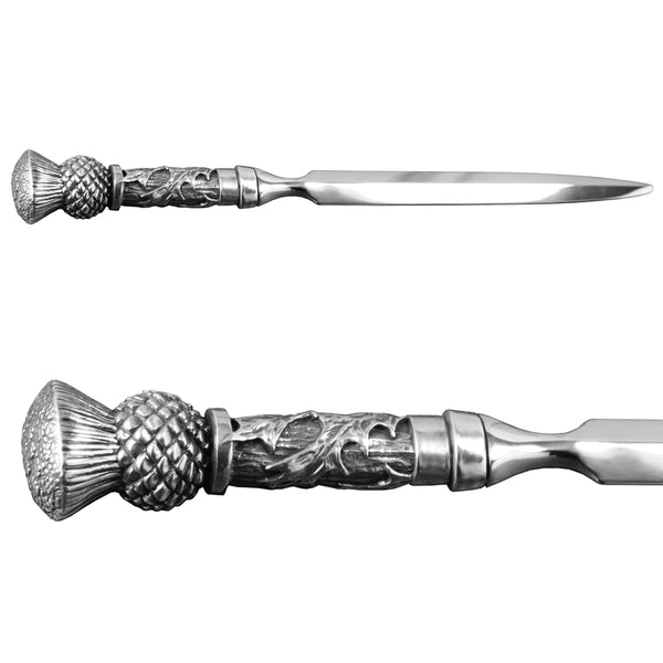 english factory THISTLE HANDLE PEWTER LETTER OPENER KNIFE