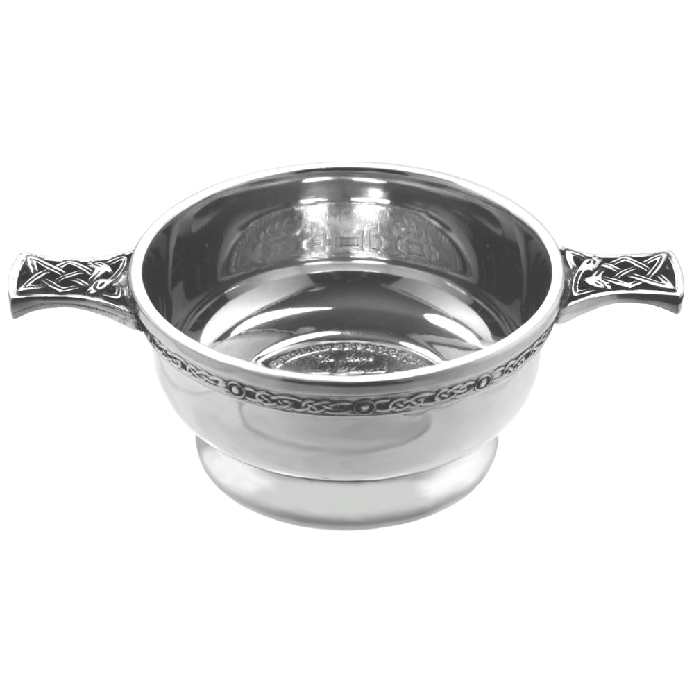 English Factory "To Love & Cherish" Wedding Pewter Quaich Bowl