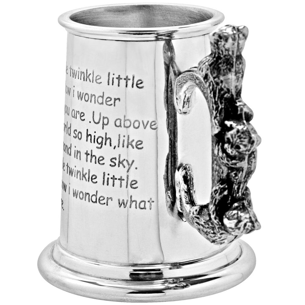 English Factory Twinkle Twinkle Little Star Childrens Pewter Christening Cup