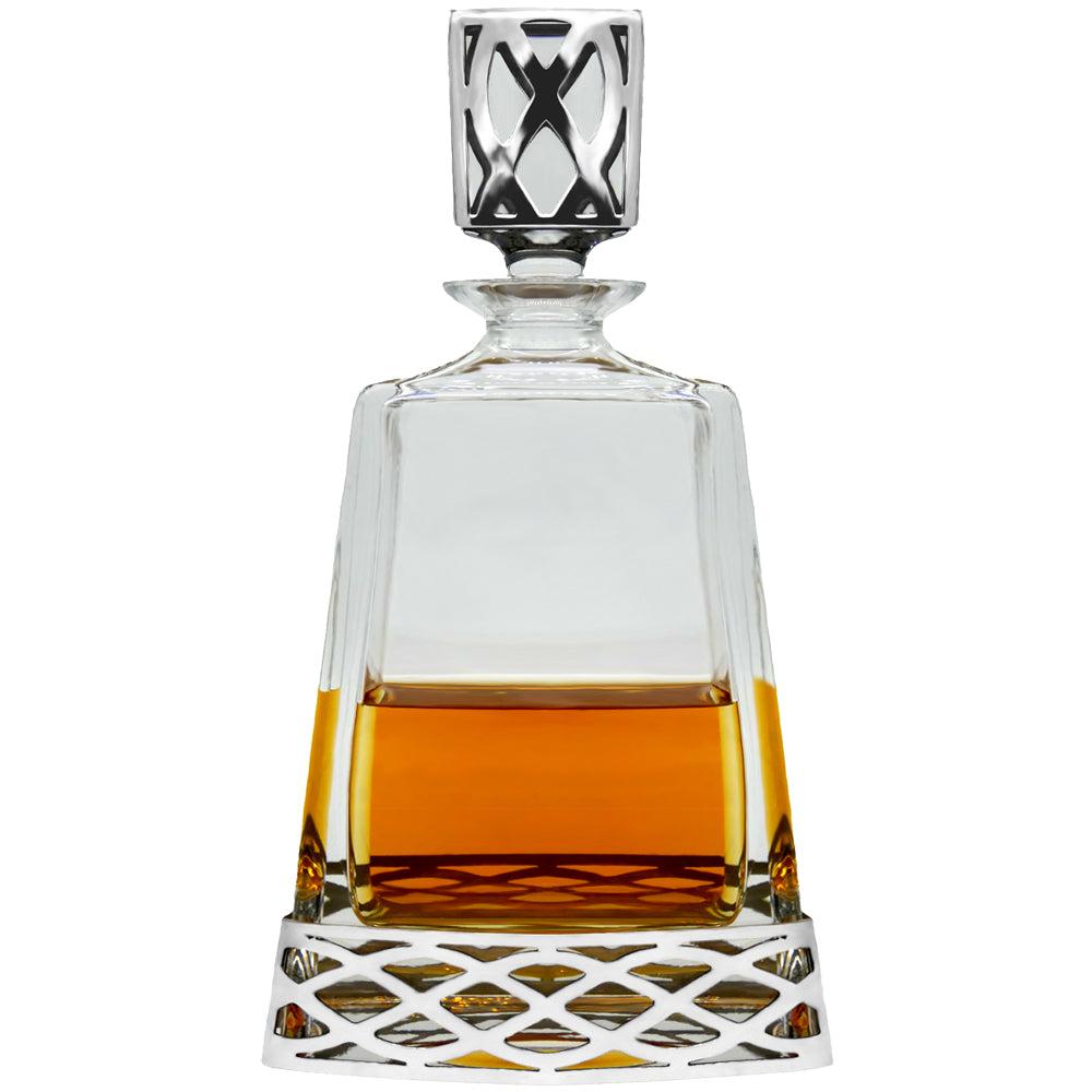 English Factory Uisge Beatha 600ml Whisky Wine & Spirits Decanter Gift Set Includes 4x 11oz Uisge Beatha Pewter Tumblers