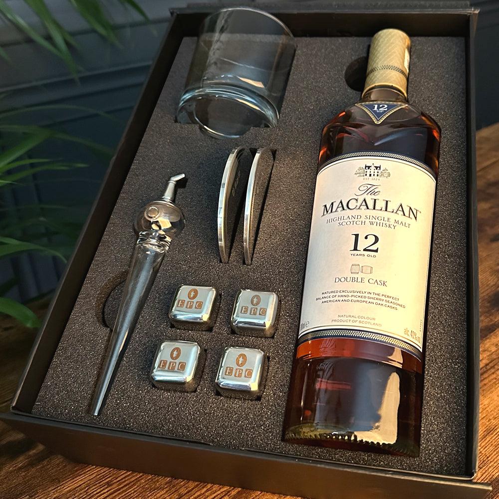 English Factory Whisky Double Set 7- Whisky Glass Whisky Pipette Whisky Stones 2x Coasters