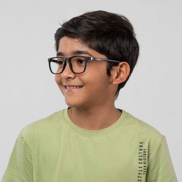 Enrico Bluno Bob Square Computer Glasses For Kids Black