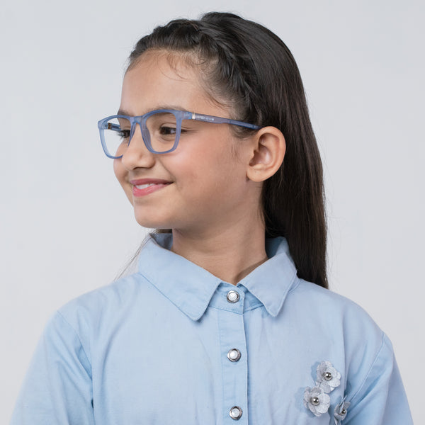 Enrico Bluno Bob Square Computer Glasses For Kids Blue Ice
