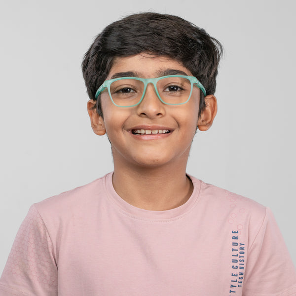 Enrico Bluno Bob Square Computer Glasses For Kids Green Ice