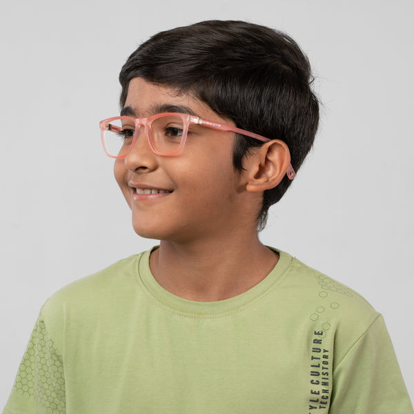 Enrico Bluno Bob Square Computer Glasses For Kids Orange Ice