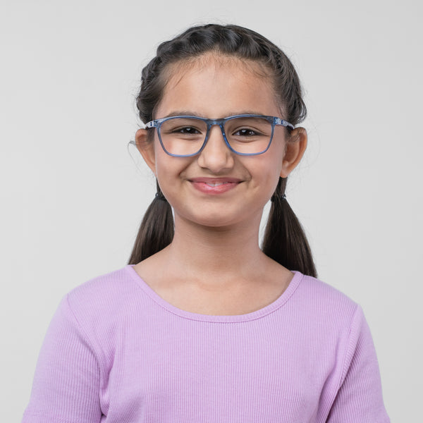Enrico Bluno Bob Square Computer Glasses For Kids Transparent Blue