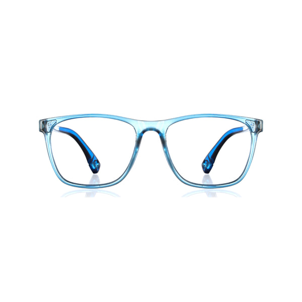 enrico Bluno Bob Square Computer Glasses for Kids Transparent Blue