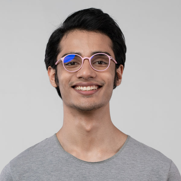 Enrico Bluno Candy Round Computer Glasses For Men (Unisex) Pink