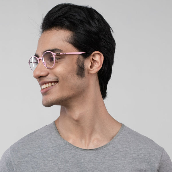 Enrico Bluno Candy Round Computer Glasses For Men (Unisex) Pink