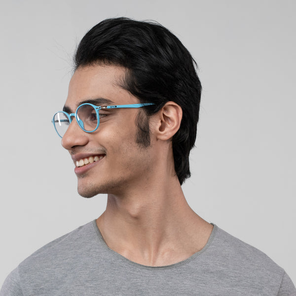 Enrico Bluno Candy Round Computer Glasses For Men (Unisex) Blue