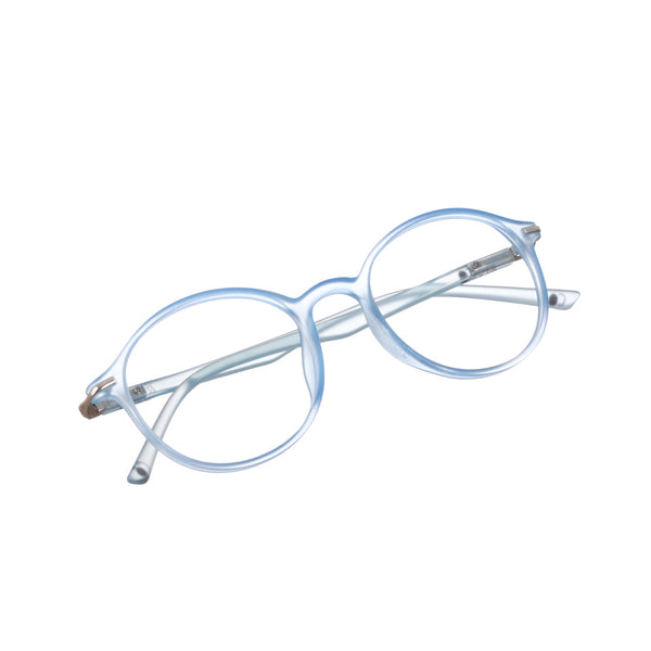 Enrico Bluno Candy Round Computer Glasses For Men (Unisex) Blue Ice