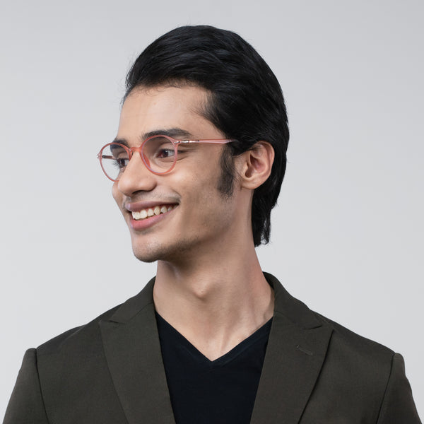 Enrico Bluno Candy Round Computer Glasses For Men (Unisex) Orange Ice