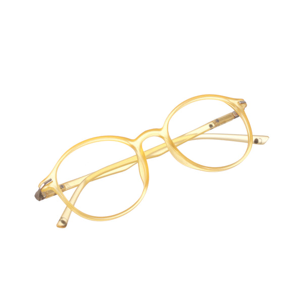 Enrico Bluno Candy Round Computer Glasses For Men (Unisex) Yellow Ice