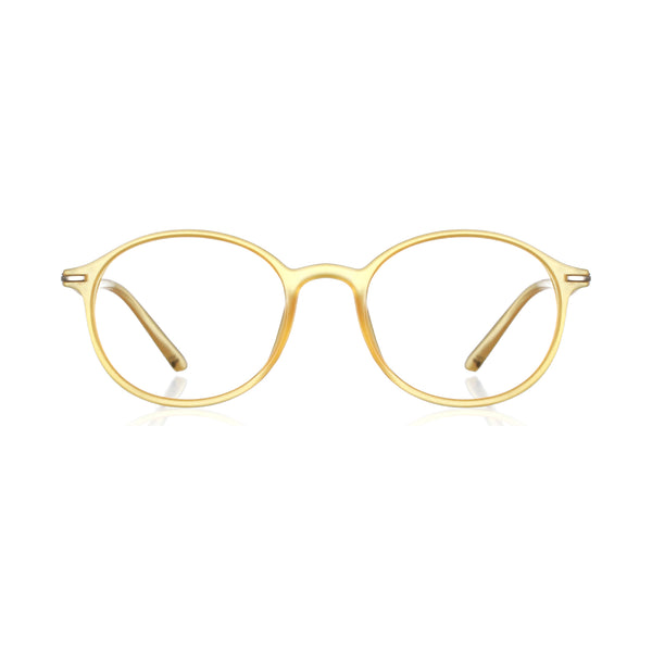 enrico Bluno Candy Round Computer Glasses for Men (Unisex) Yellow Ice