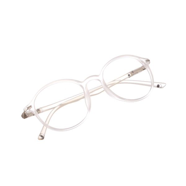 Enrico Bluno Candy Round Computer Glasses For Men (Unisex) Clear Ice