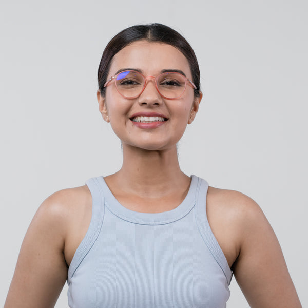 Enrico Bluno Candy Round Computer Glasses For Women (Unisex) Orange Ice