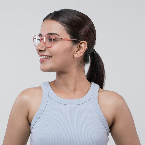Enrico Bluno Candy Round Computer Glasses For Women (Unisex) Orange Ice