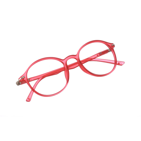 Enrico Bluno Candy Round Computer Glasses For Women (Unisex) Red Ice