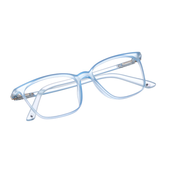 enrico Bluno Candy Square Computer Glasses For Men (Unisex) Blue Ice