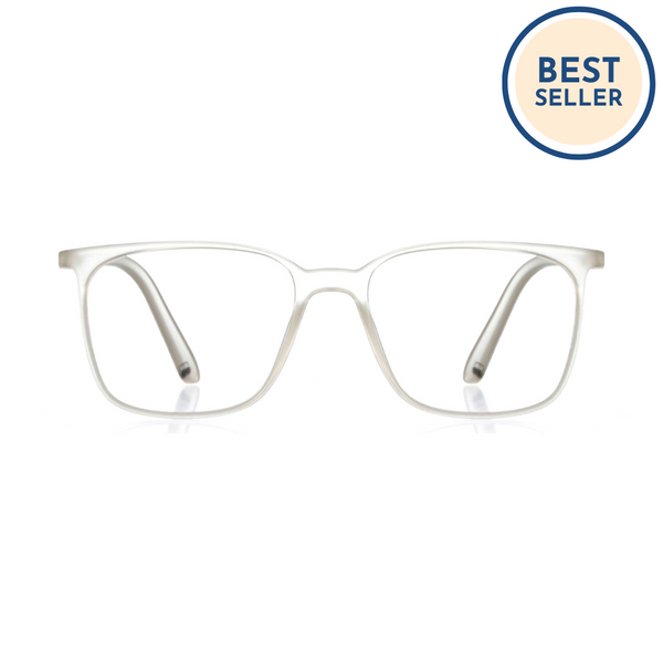 enrico Bluno Candy Square Computer Glasses for Men (Unisex) Clear Ice