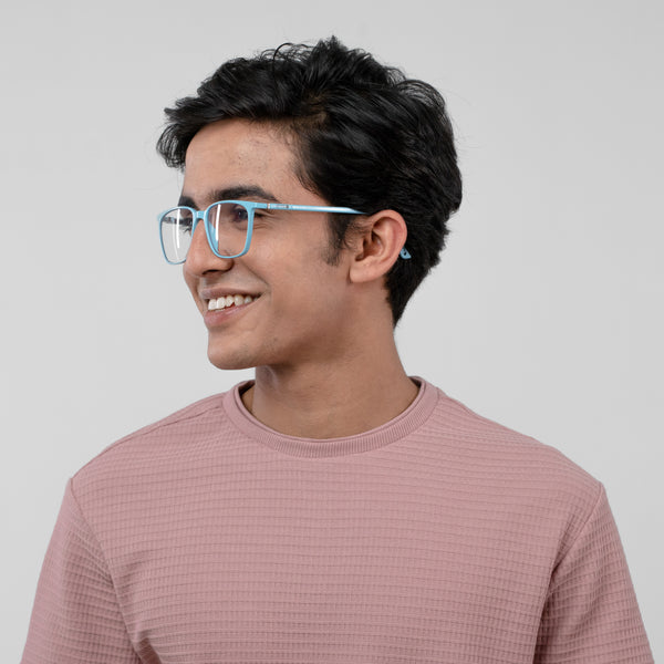 Enrico Bluno Candy Square Computer Glasses For Men (Unisex) Blue