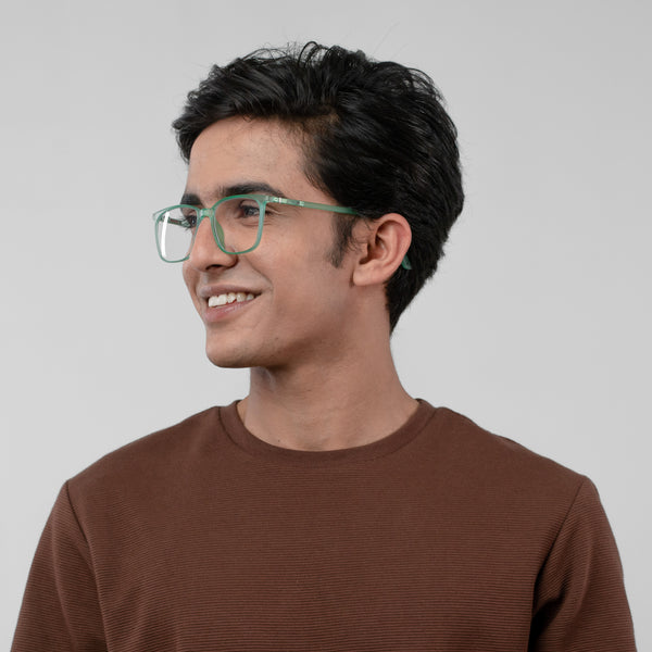 Enrico Bluno Candy Square Computer Glasses For Men (Unisex) Green Ice
