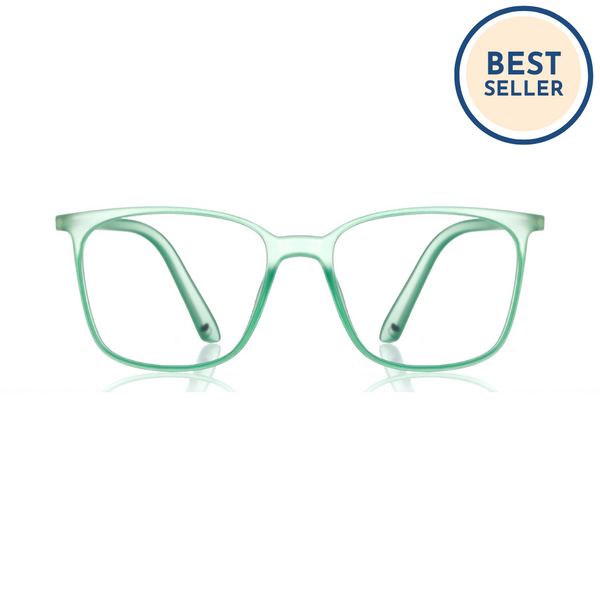 enrico Bluno Candy Square Computer Glasses for Men (Unisex) Green Ice