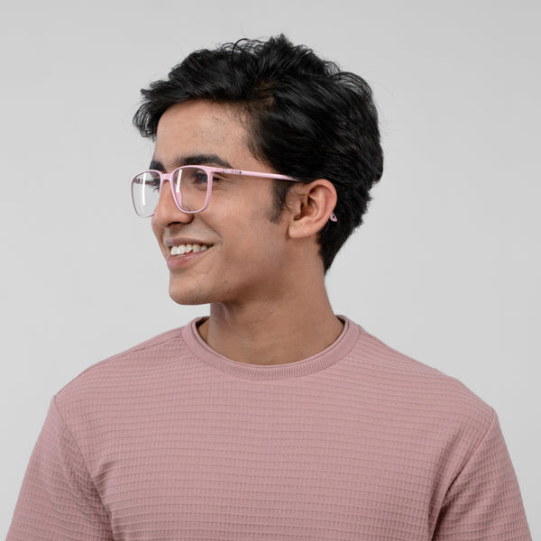 Enrico Bluno Candy Square Computer Glasses For Men (Unisex) Pink