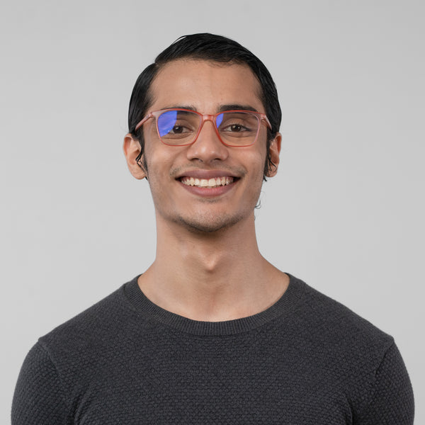 Enrico Bluno Candy Square Computer Glasses For Men (Unisex) Orange Ice