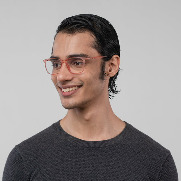 Enrico Bluno Candy Square Computer Glasses For Men (Unisex) Orange Ice