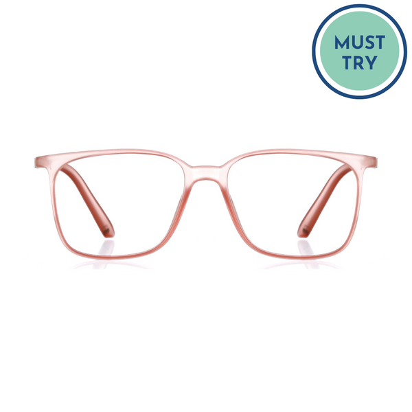 enrico Bluno Candy Square Computer Glasses for Men (Unisex) Orange Ice