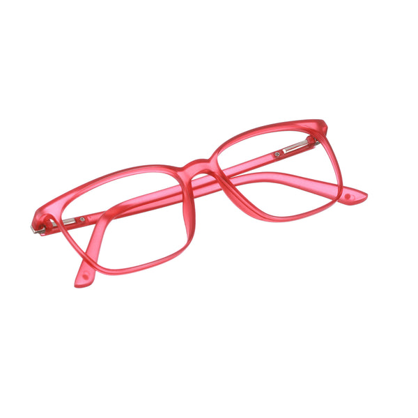 Enrico Bluno Candy Square Computer Glasses For Women (Unisex) Red Ice