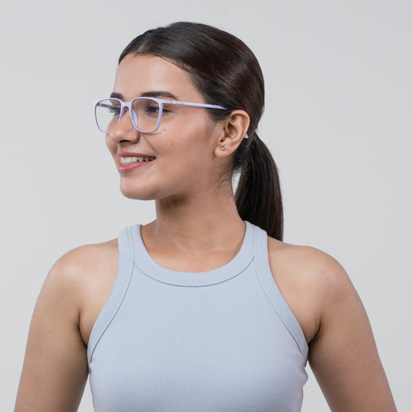 Enrico Bluno Candy Square Computer Glasses For Women (Unisex) Purple