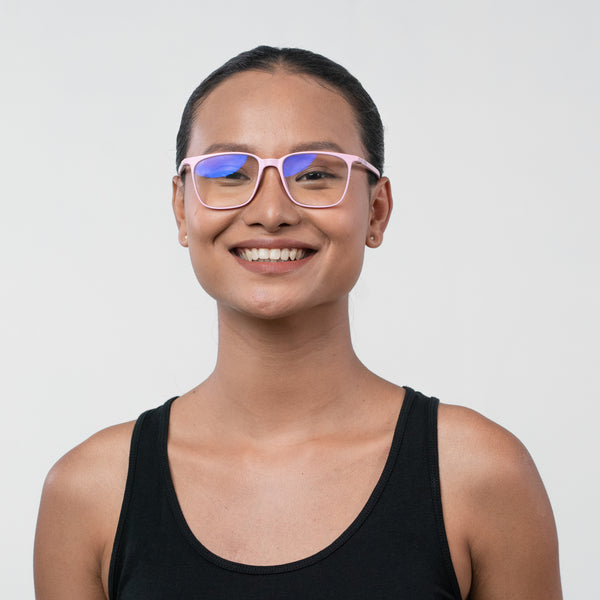 Enrico Bluno Candy Square Computer Glasses For Women (Unisex) Pink