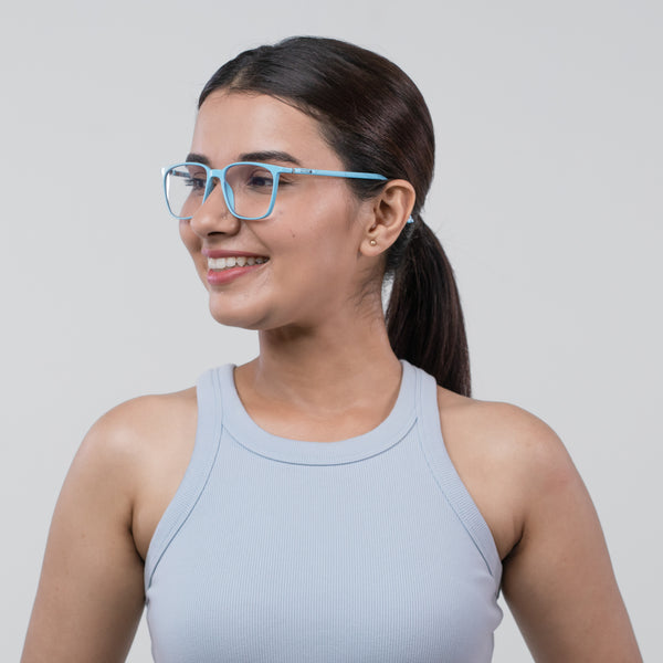 Enrico Bluno Candy Square Computer Glasses For Women (Unisex) Blue