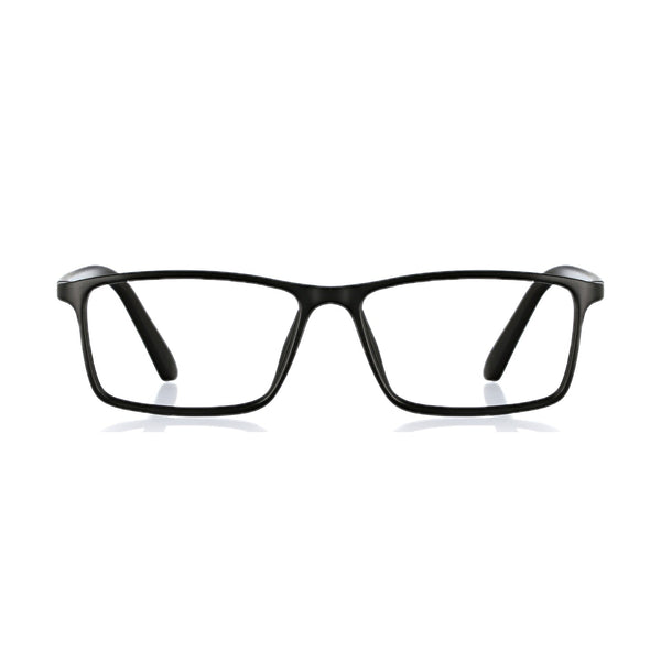 enrico Bluno Daily Rectangle Computer Glasses for Women (Unisex) Black