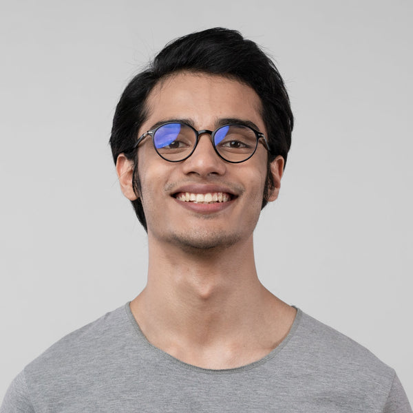 Enrico Bluno Daily Round Computer Glasses For Men (Unisex) Black