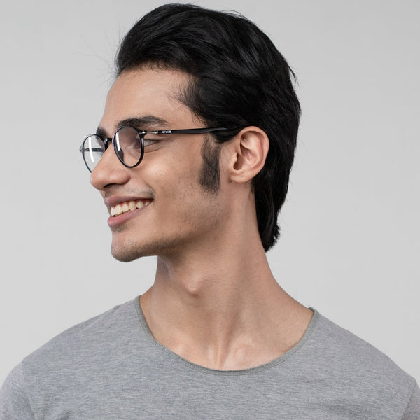 Enrico Bluno Daily Round Computer Glasses For Men (Unisex) Black