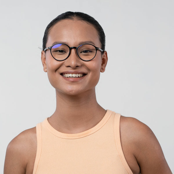 Enrico Bluno Daily Round Computer Glasses For Women (Unisex) Black