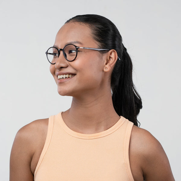 Enrico Bluno Daily Round Computer Glasses For Women (Unisex) Black