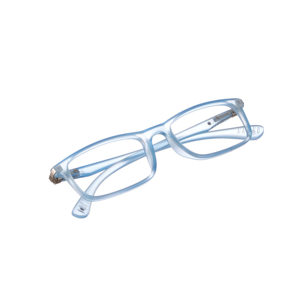 Enrico Bluno Margo Rectangle Computer Glasses For Kids Blue Ice