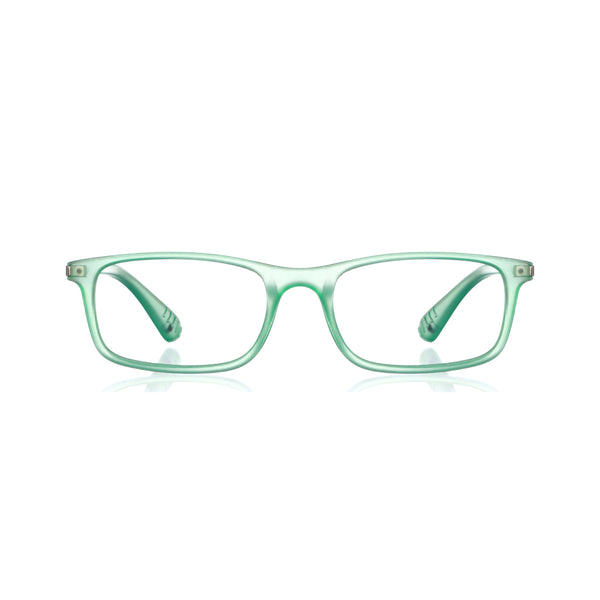 enrico Bluno Margo Rectangle Computer Glasses for Kids Green Ice