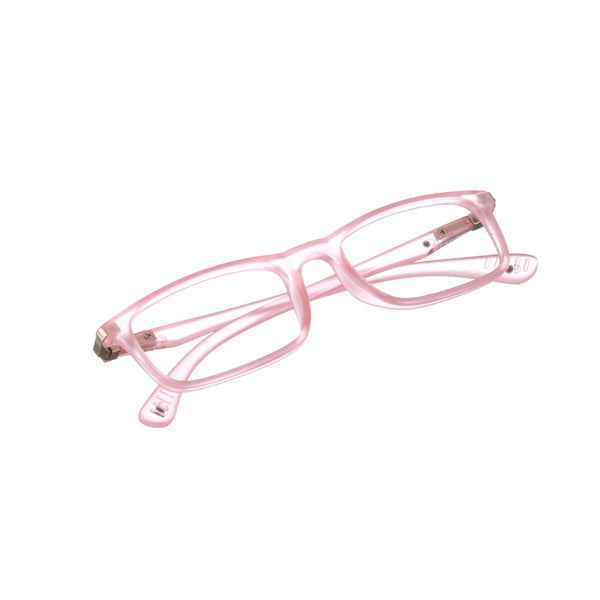 Enrico Bluno Margo Rectangle Computer Glasses For Kids Pink Ice