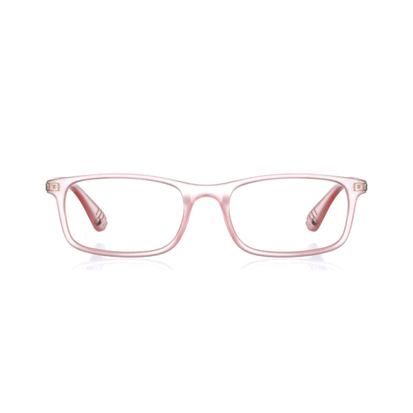 enrico Bluno Margo Rectangle Computer Glasses for Kids Pink Ice