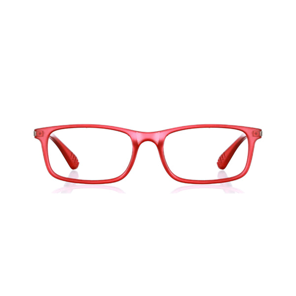 enrico Bluno Margo Rectangle Computer Glasses for Kids Red Ice