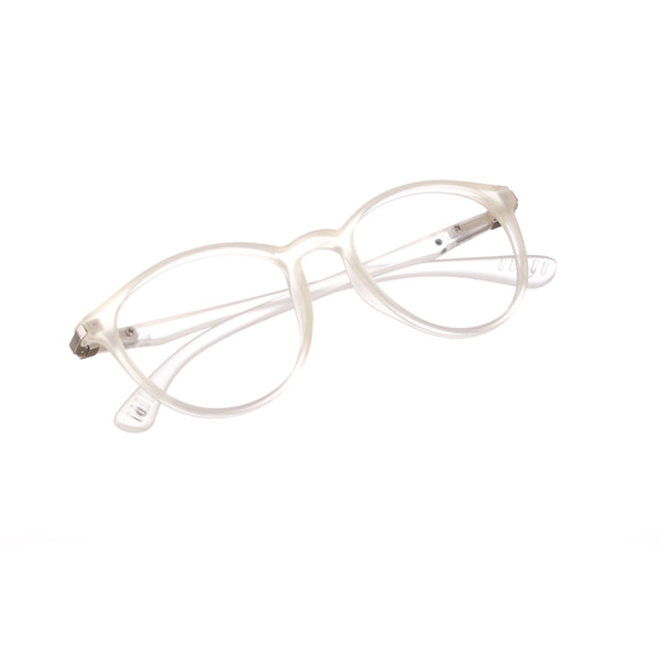 Enrico Bluno Simon Round Computer Glasses For Kids Clear Ice