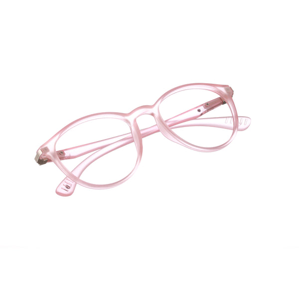 Enrico Bluno Simon Round Computer Glasses For Kids Pink Ice