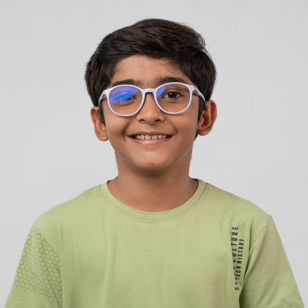 Enrico Bluno Simon Round Computer Glasses For Kids Purple