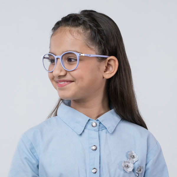 Enrico Bluno Simon Round Computer Glasses For Kids Purple