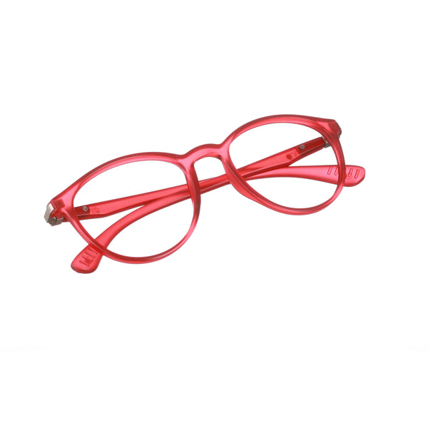 Enrico Bluno Simon Round Computer Glasses For Kids Red Ice